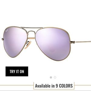 Lavender aviator ray bans